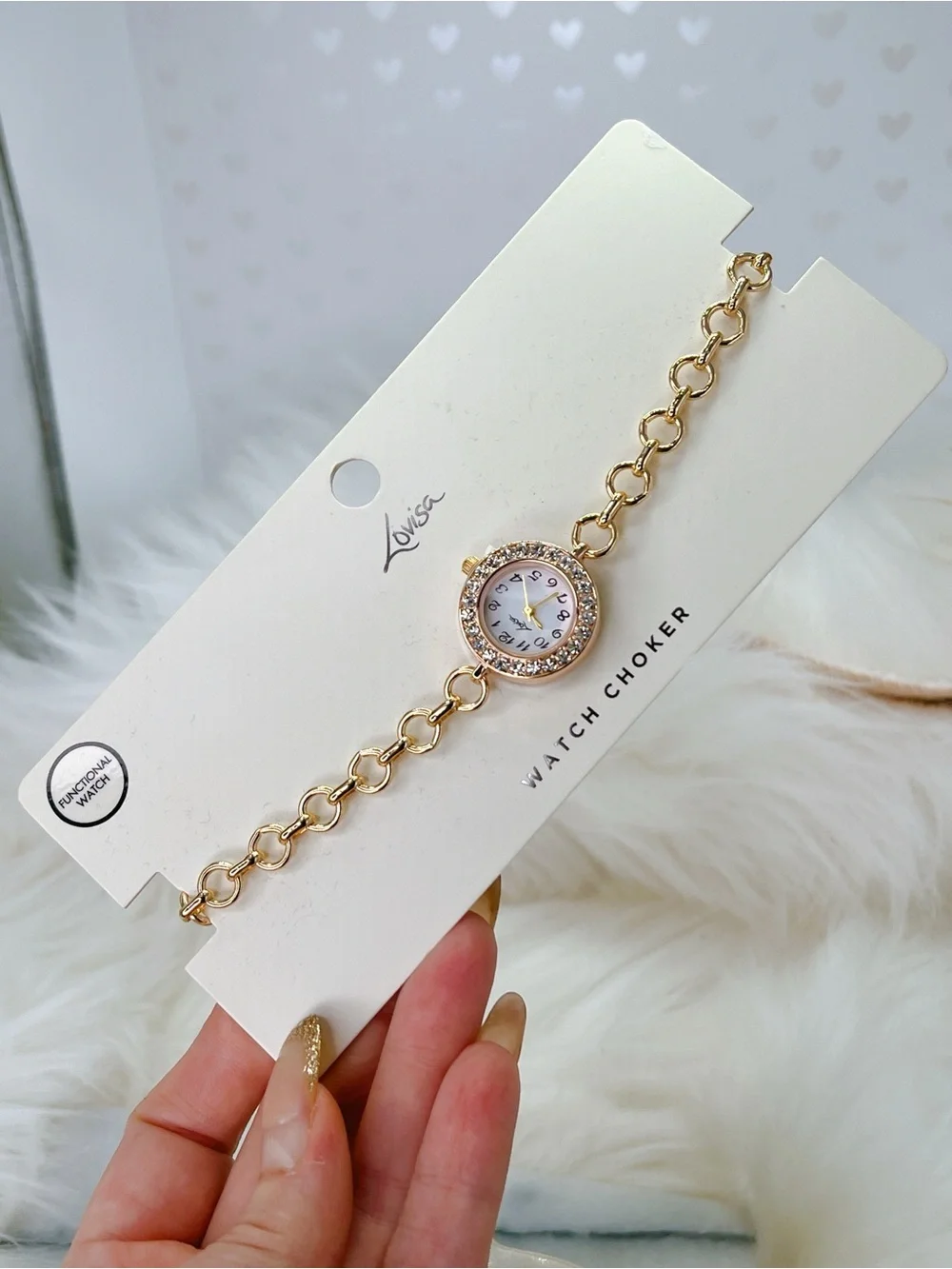 Lovisa Gold Chain Watch Choker necklace Gold plated 12” to 14”